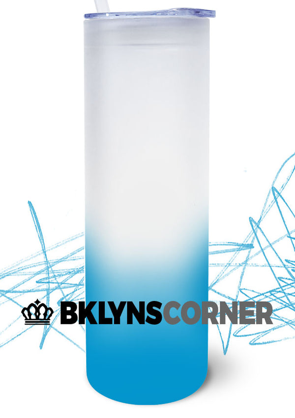 25oz. FROSTED OMBRE GLASS SKINNY TUMBLER