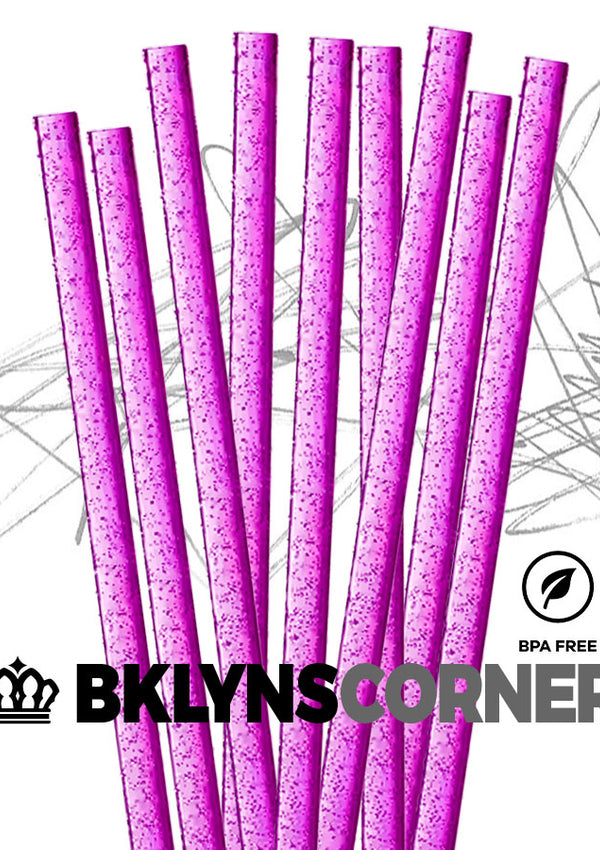 HD Colored Glitter Straws