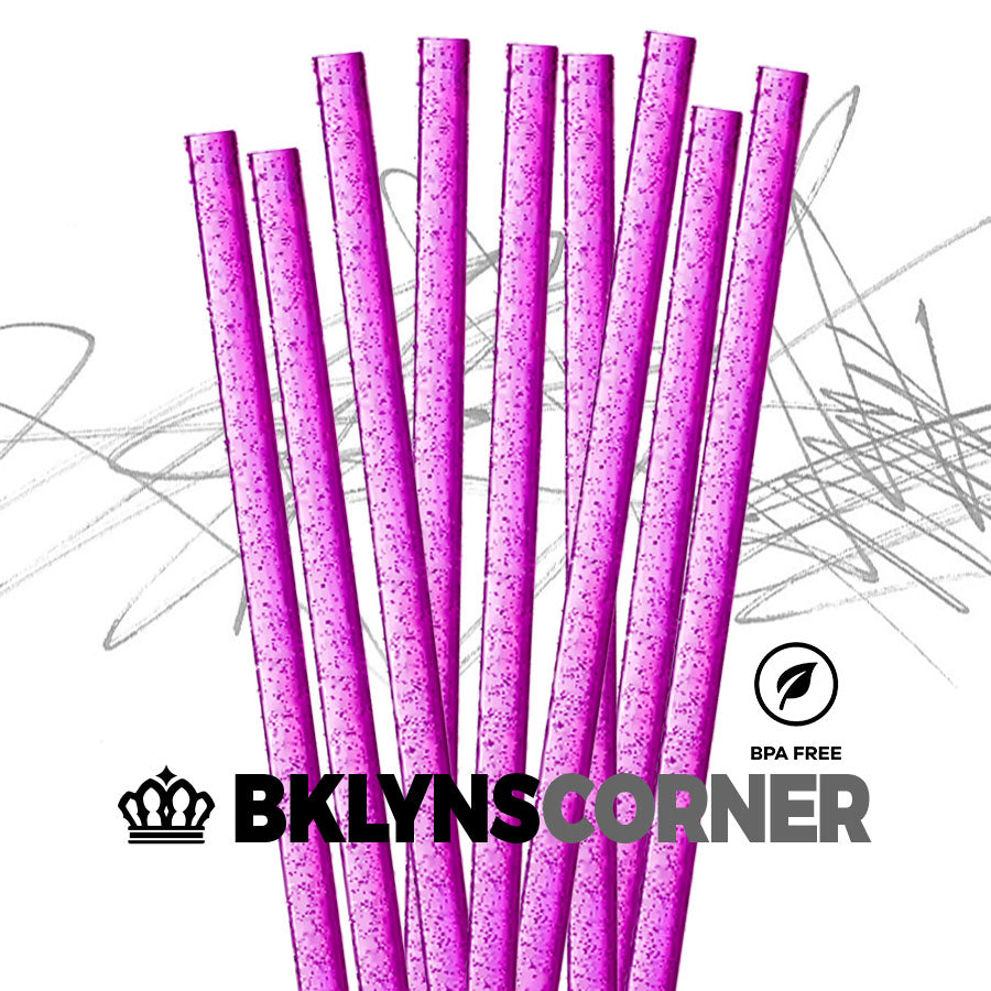 HD Colored Glitter Straws